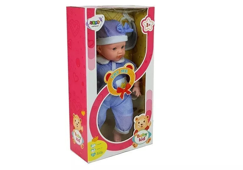 Lėlė kūdikis su mėlynais drabužėliais Doll Baby 45cm