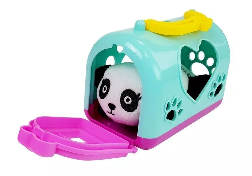 Pliušinė panda su transporteriu