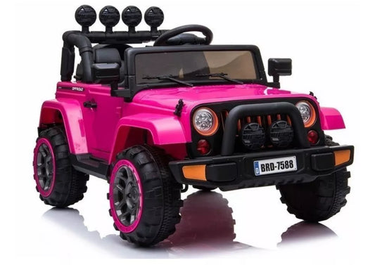 Elektrinis vaikiškas automobilis BRD‑7588 – rožinis, su pulteliu tėvams