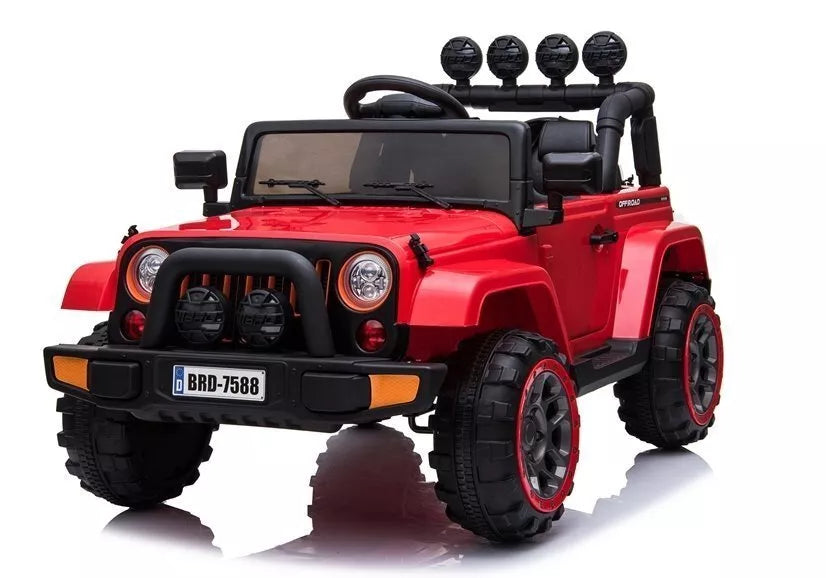 BRD‑7588 raudonas elektrinis vaikiškas visureigis – 12V
