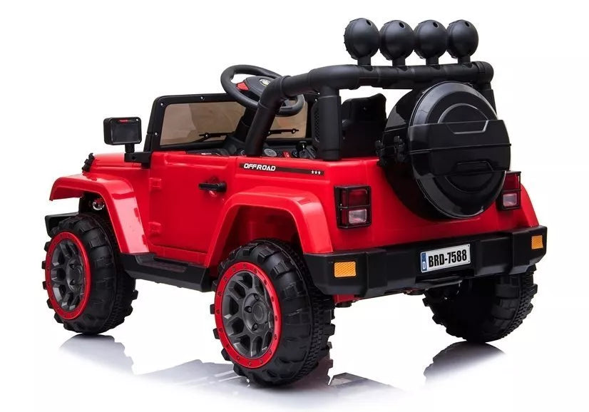 BRD‑7588 raudonas elektrinis vaikiškas visureigis – 12V