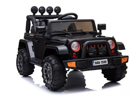 BRD‑7588 juodas elektrinis vaikiškas visureigis – 12V
