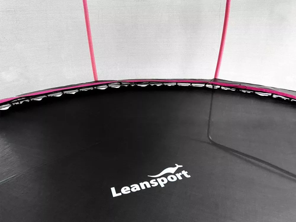 LEAN Sport Max 12ft (366 cm) batutas – juodas su rožiniais akcentais