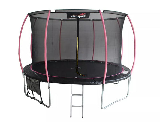 LEAN Sport Max 14ft (426 cm) batutas – juodas su rožiniais akcentais