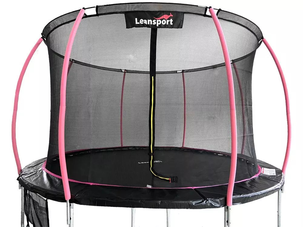 LEAN Sport Max 14ft (426 cm) batutas – juodas su rožiniais akcentais