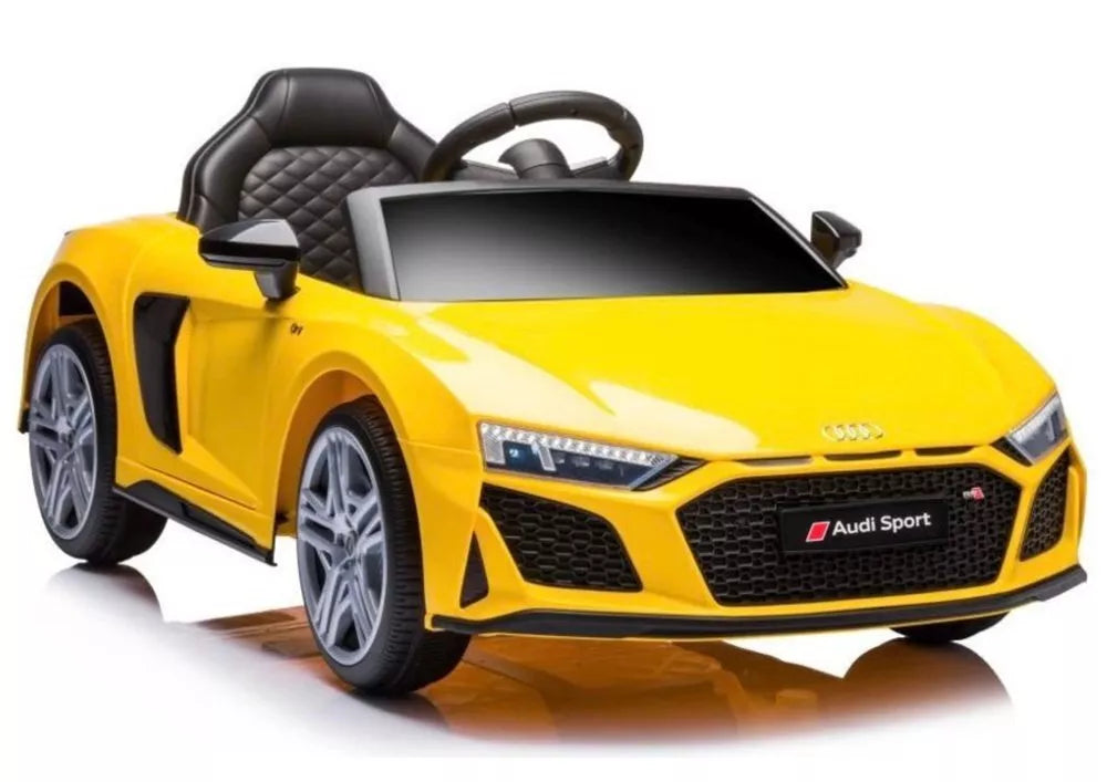 Akumuliatorinis automobilis vaikams Audi R8 – geltonas