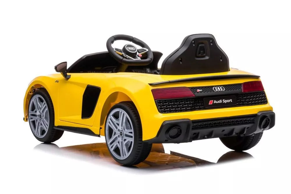 Akumuliatorinis automobilis vaikams Audi R8 – geltonas