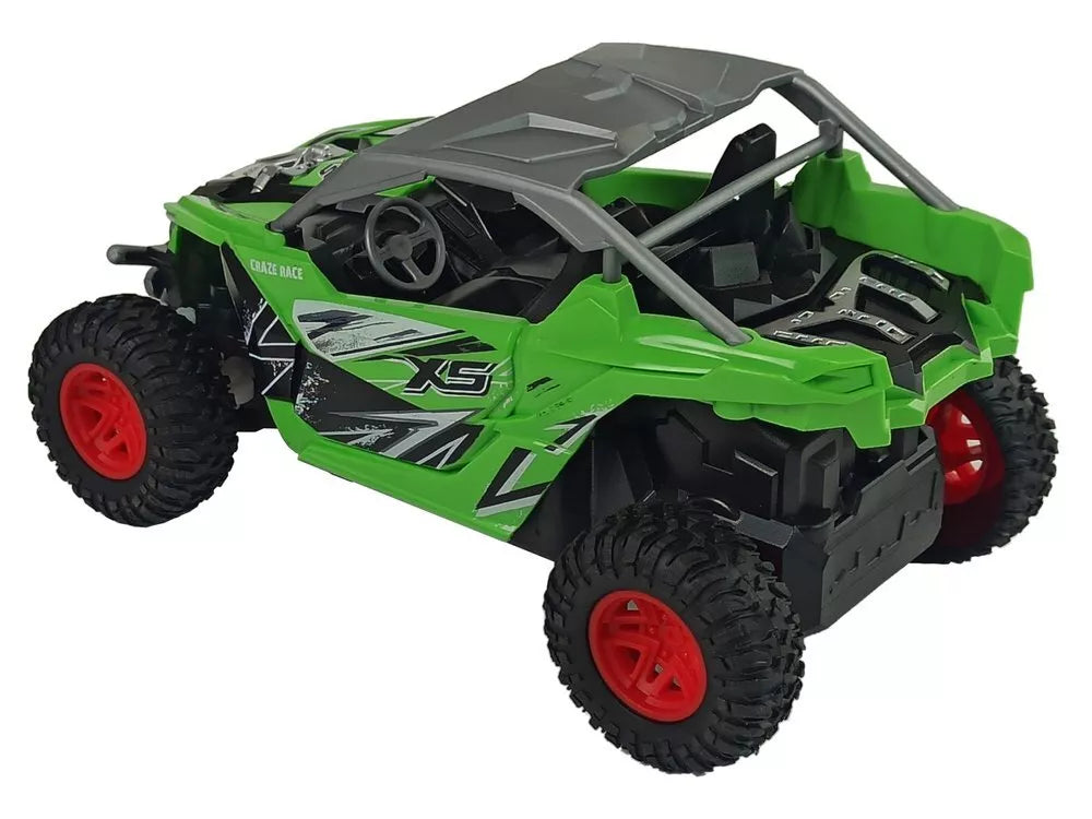 Nuotoliniu būdu valdomas bekelės automobilis Cross Country 1:16, 27 MHz – žalias