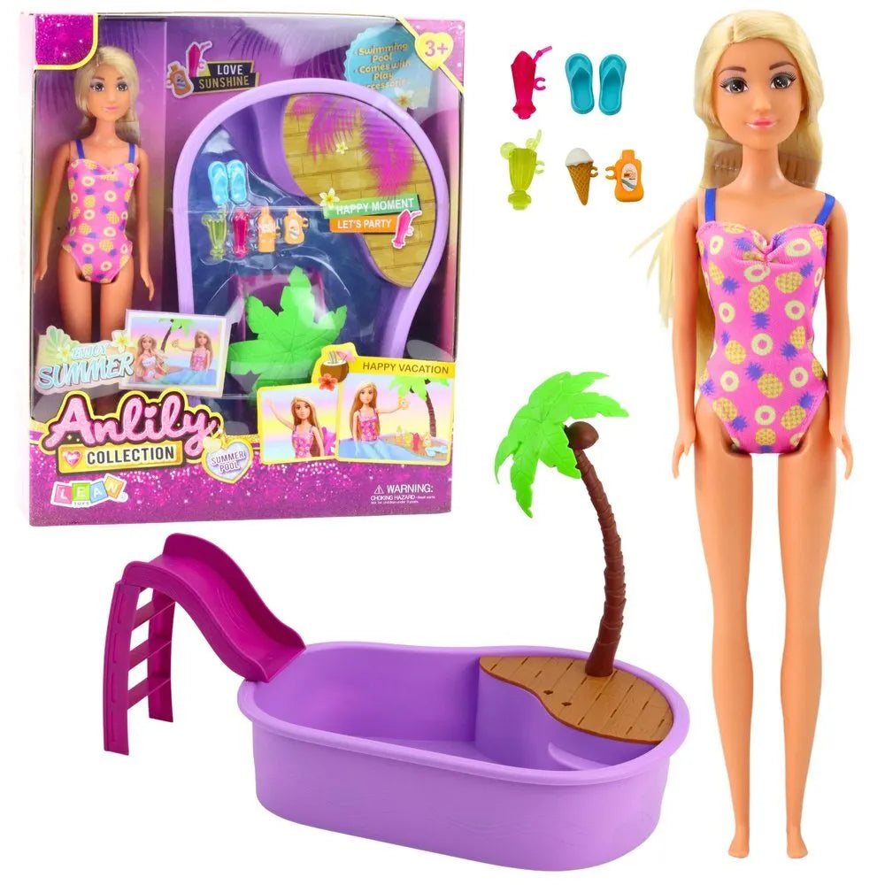 Anlily paplūdimio lėlė su baseinu