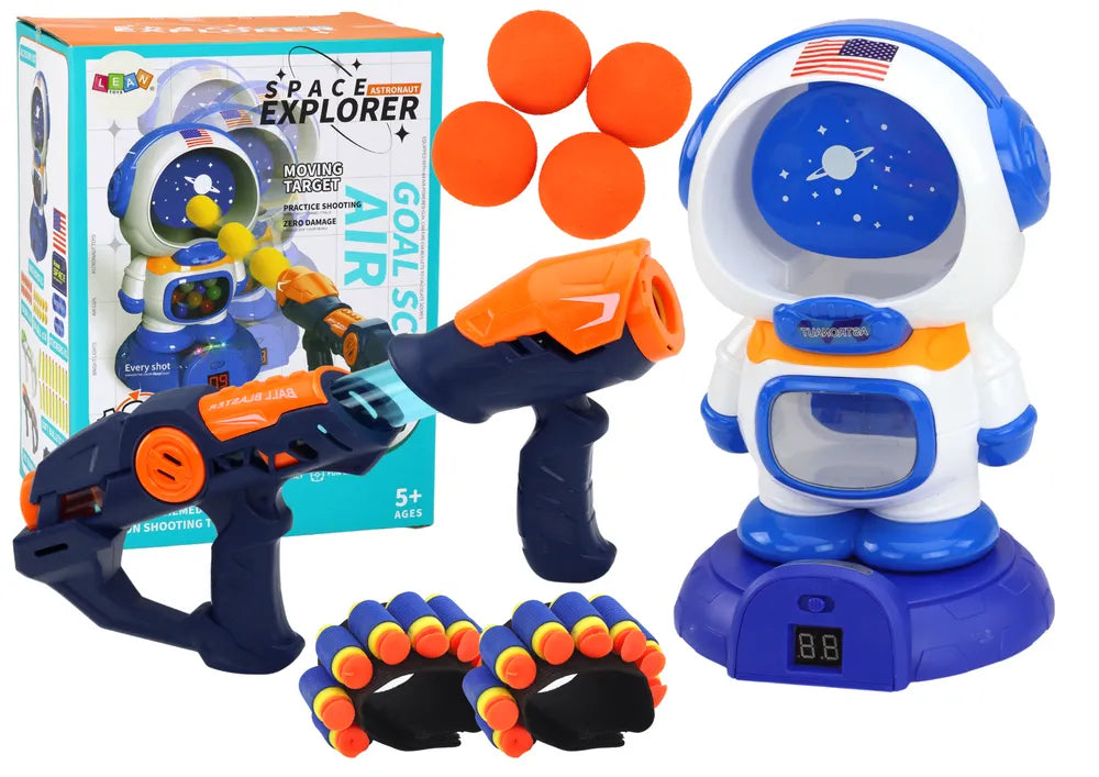 Arkadinis žaidimas „Astronaut Shooting“ – 2 šautuvai, kamuoliukai, strėlytės, taškų skaičiavimas