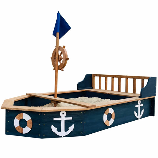 AXI Doris Boat medinė laivo formos smėlio dėžė