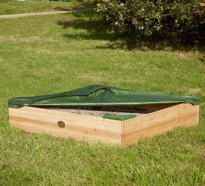 Medinė smėlio dėžė su tentu