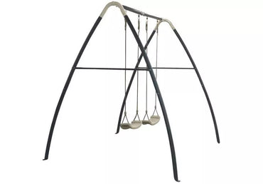 Axi dvigubos metalinės sūpynės