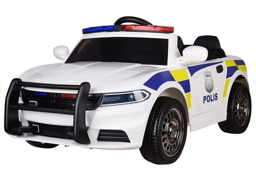 Baltas policijos elektromobilis vaikams