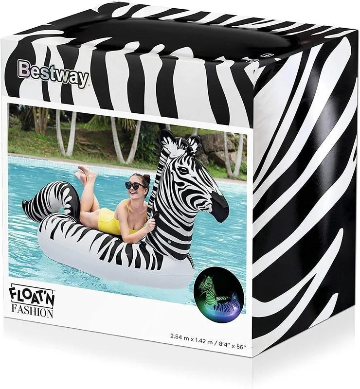 Bestway LED Zebra pripučiamas čiužinys 254 × 142 cm