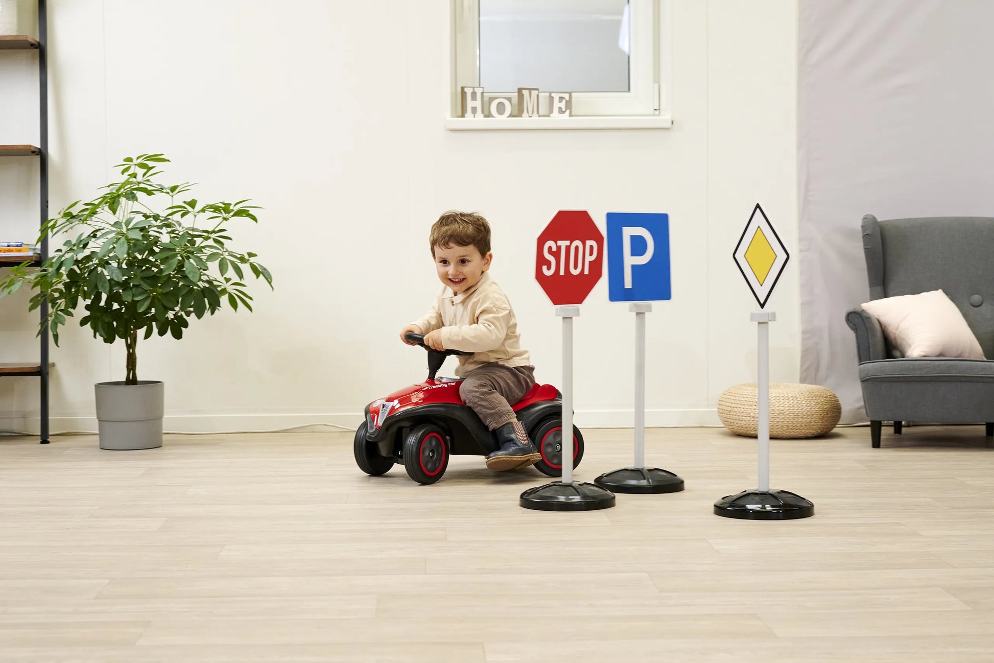 BIG edukacinis kelių ženklų rinkinys vaikams (3 vnt., 5 simboliai)