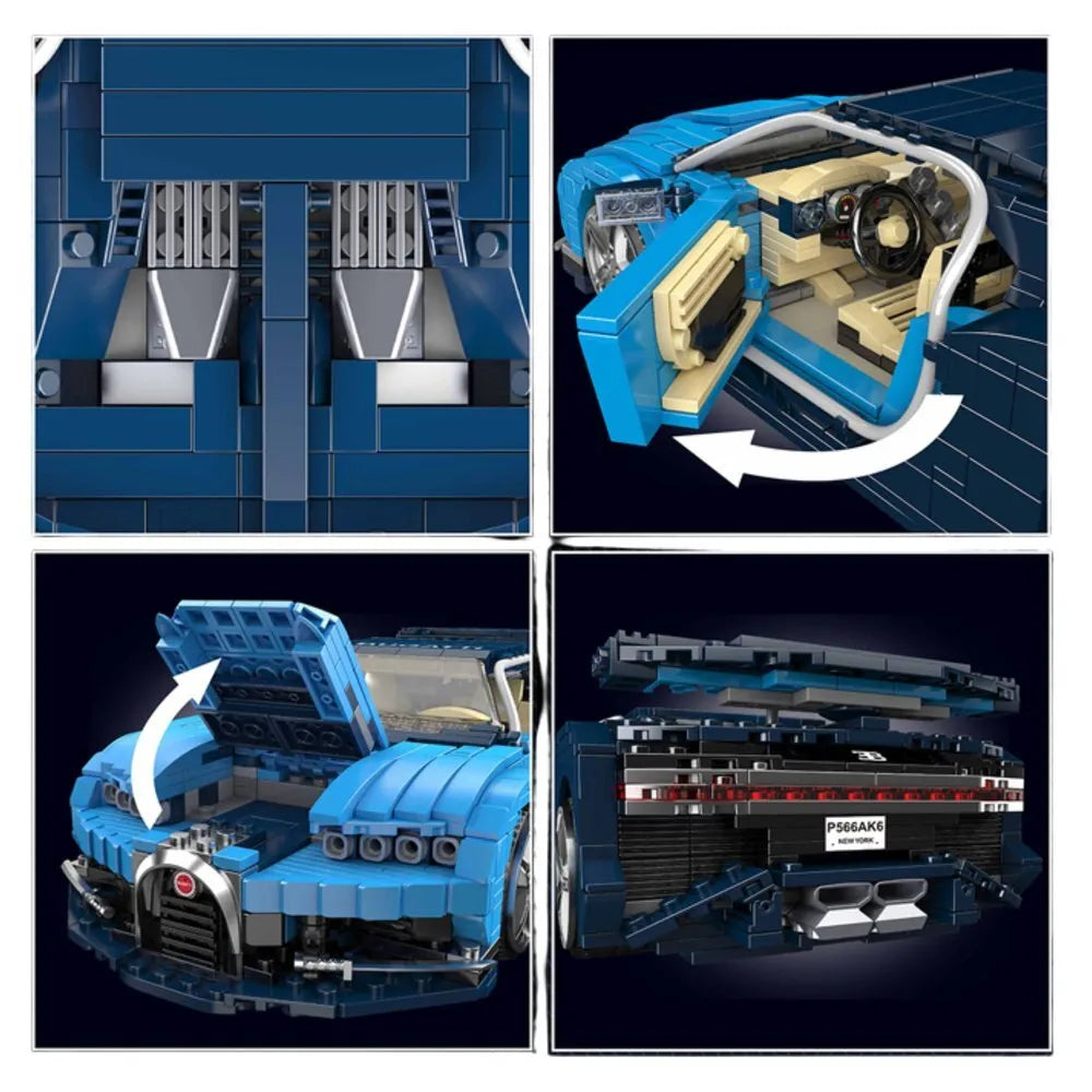 „Blue Supercar 1212“ – sportinio automobilio konstruktorius iš 1212 detalių