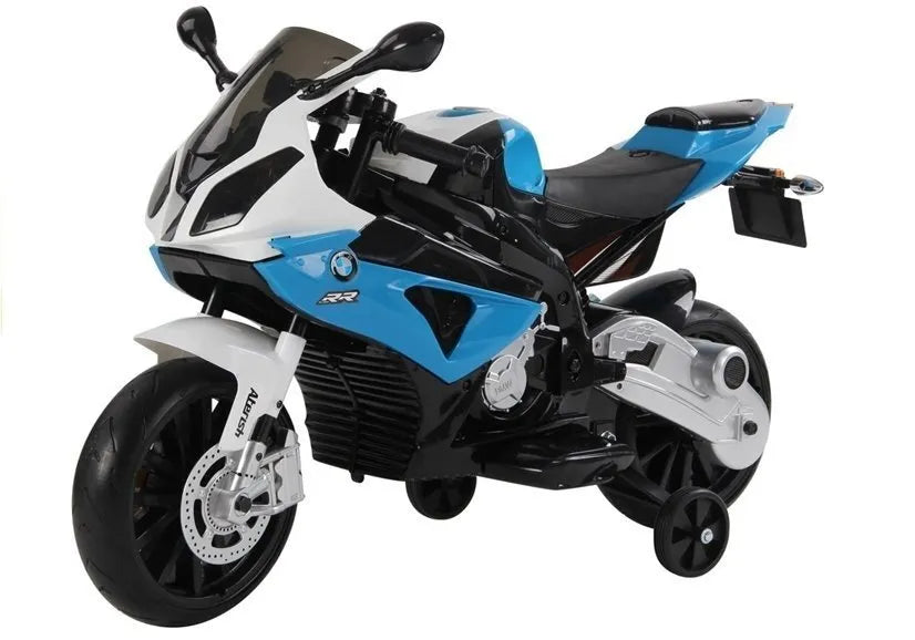 BMW S1000RR mėlynas – elektrinis motociklas vaikams