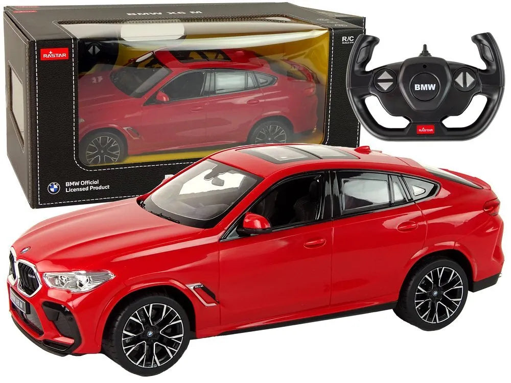 BMW X6 M Rastar 1:14 raudonas R/C automobilis