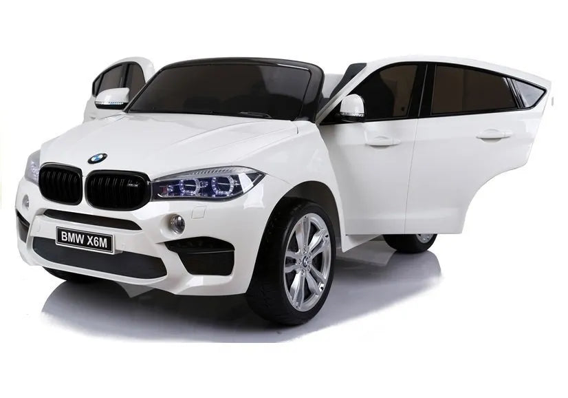 BMW X6M baltas – elektrinis automobilis vaikams
