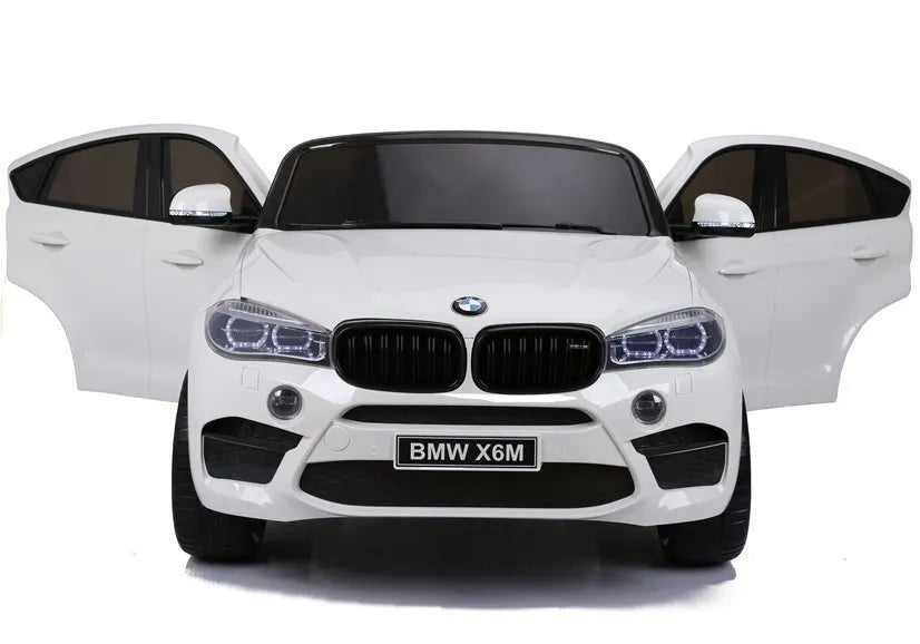 BMW X6M baltas – elektrinis automobilis vaikams
