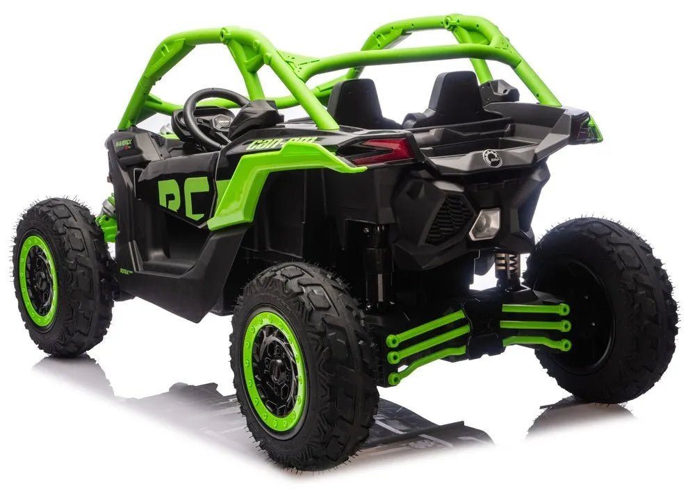 CAN‑AM Turbo RR 24V 4×4 žalias elektromobilis