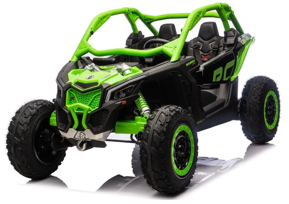 CAN‑AM Turbo RR 24V 4×4 žalias elektromobilis