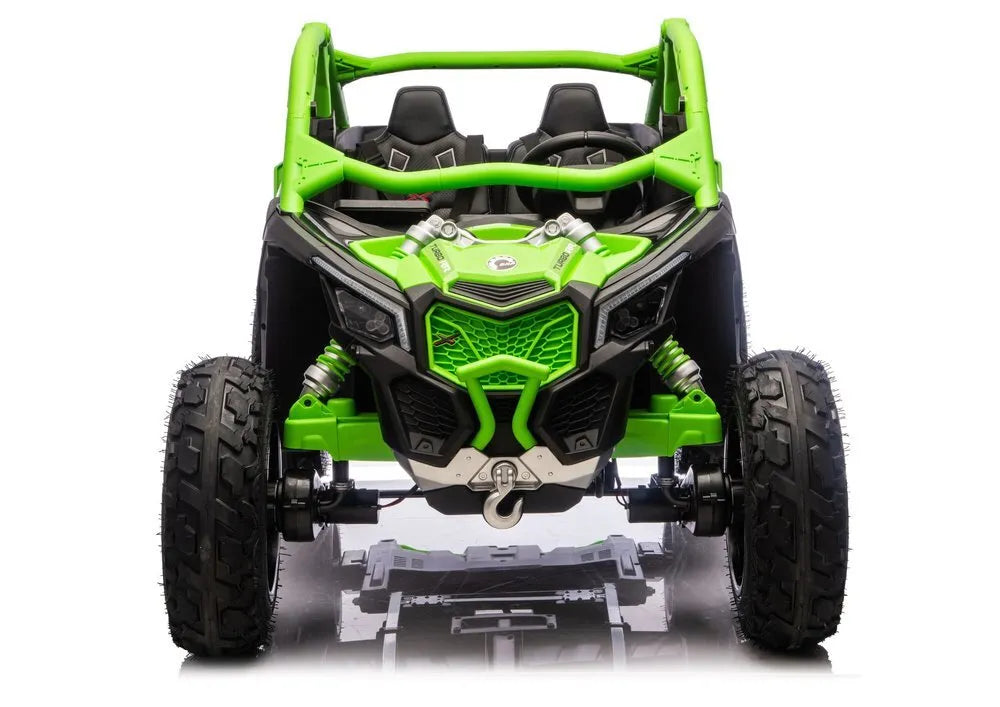 CAN‑AM Turbo RR 24V 4×4 žalias elektromobilis