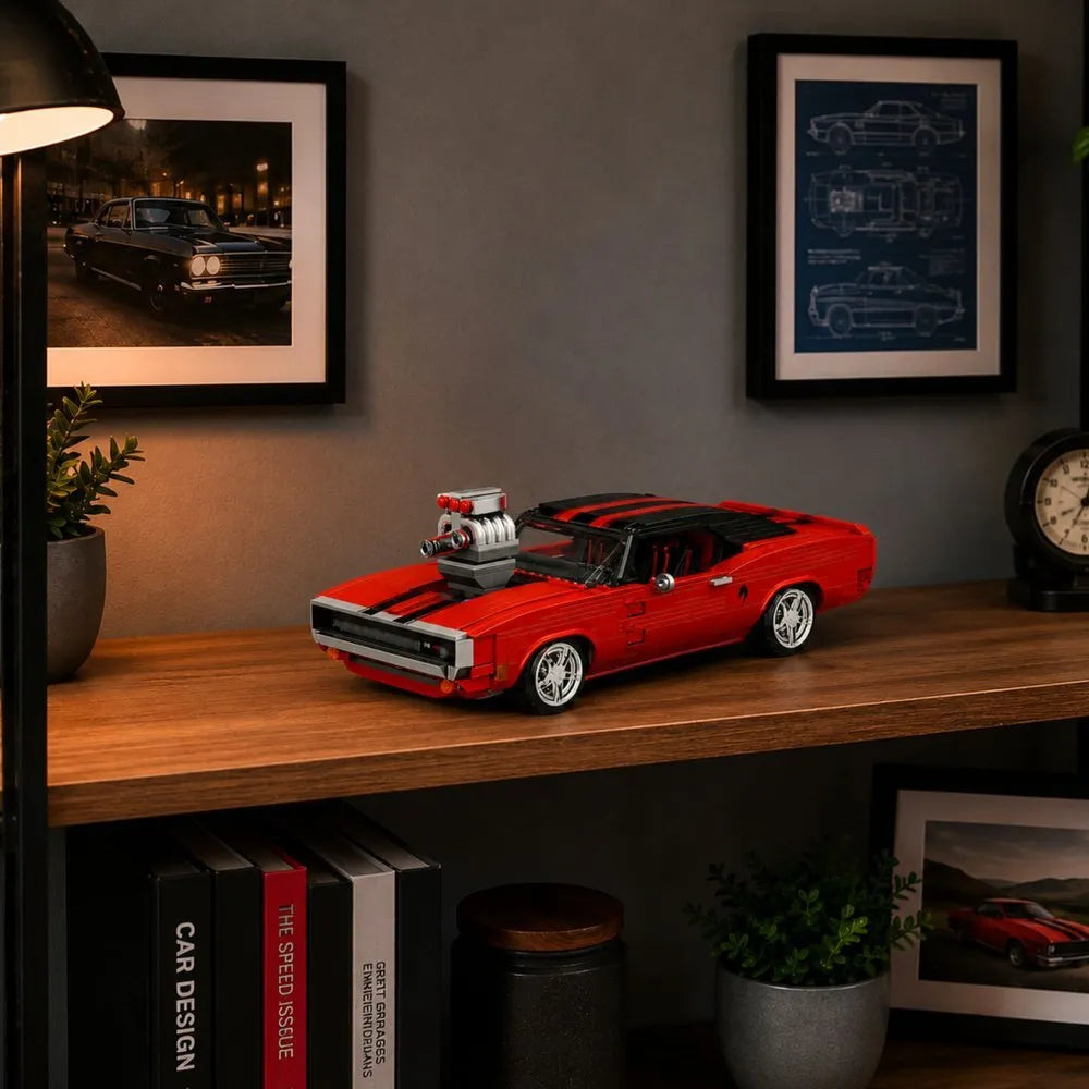 „Charger Red 1869“ – raudono sportinio automobilio konstruktorius iš 1869 detalių