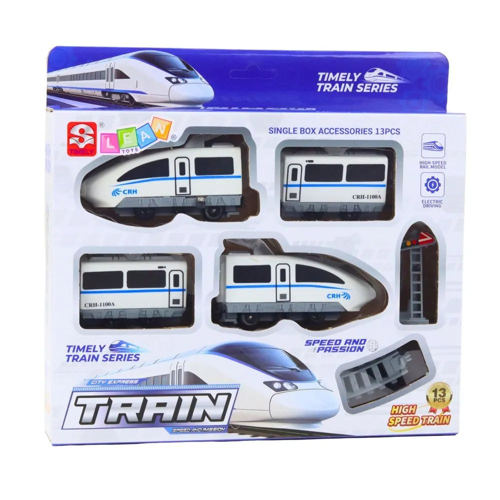 City Express elektrinis traukinys su bėgiais