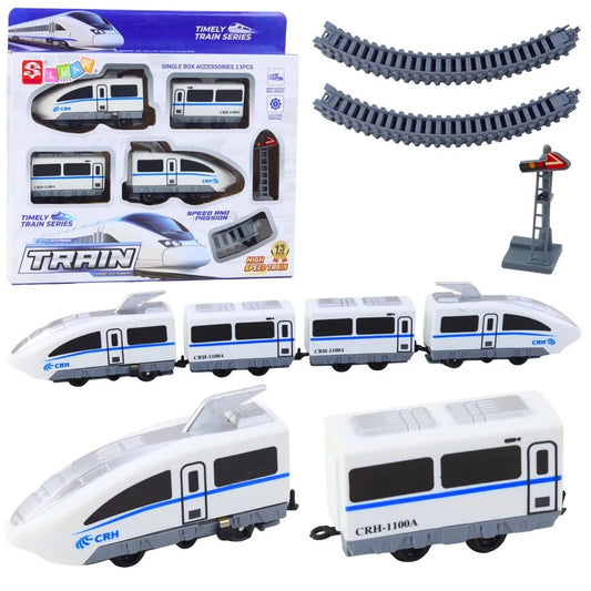 City Express elektrinis traukinys su bėgiais