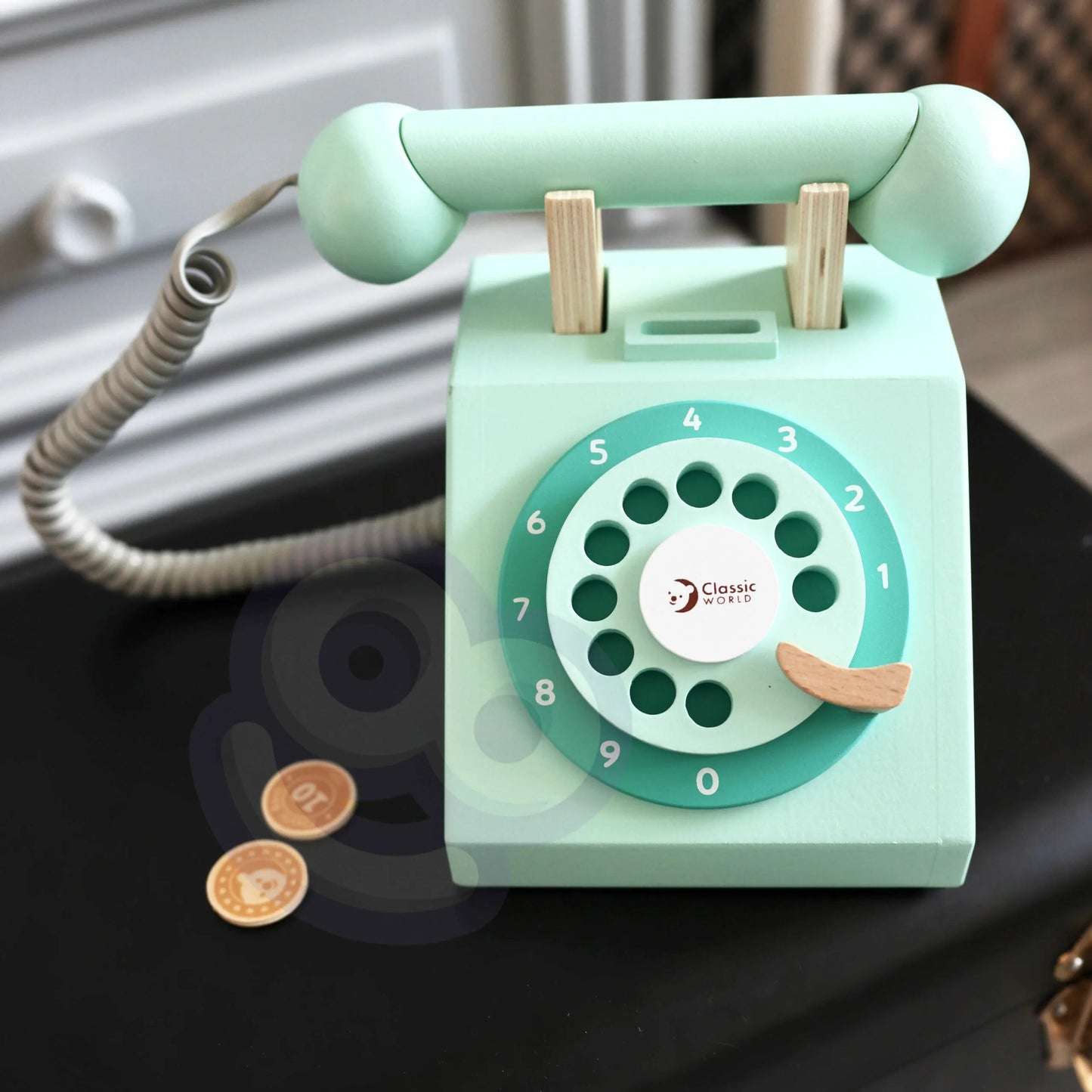 CLASSIC WORLD klasikinis medinis telefonų rinkinys vaikams