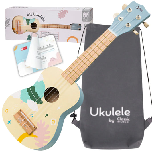 CLASSIC WORLD medinė ukulelė-gitarėlė vaikams (mėlyna)