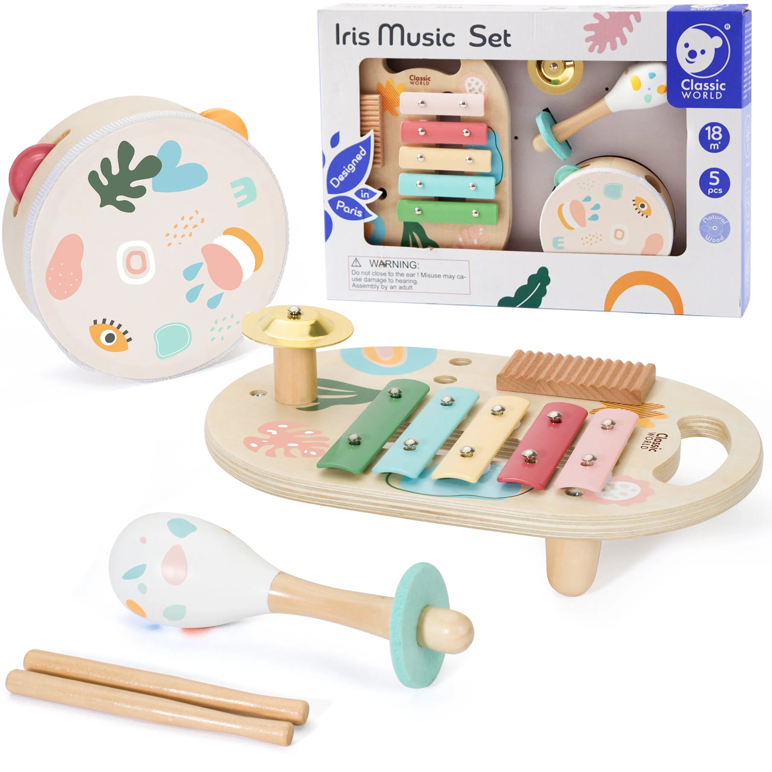 Classic World medinis muzikos instrumentų rinkinys