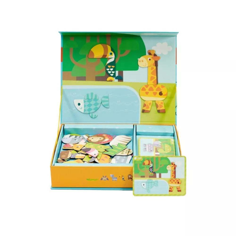 CLASSIC WORLD magnetinė dėlionė Gyvūnai Lentos kaladėlės Atminties dėlionė 60 vnt.