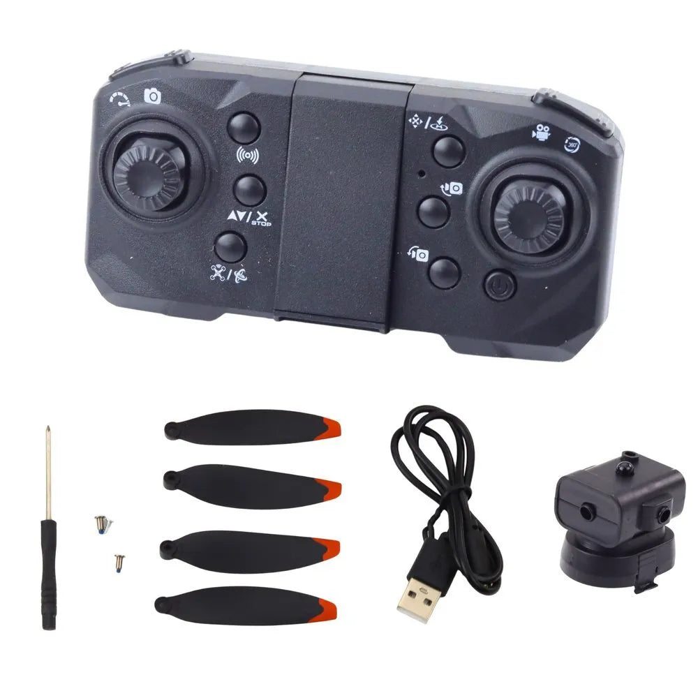 D6 PRO pilkas dronas su kamera