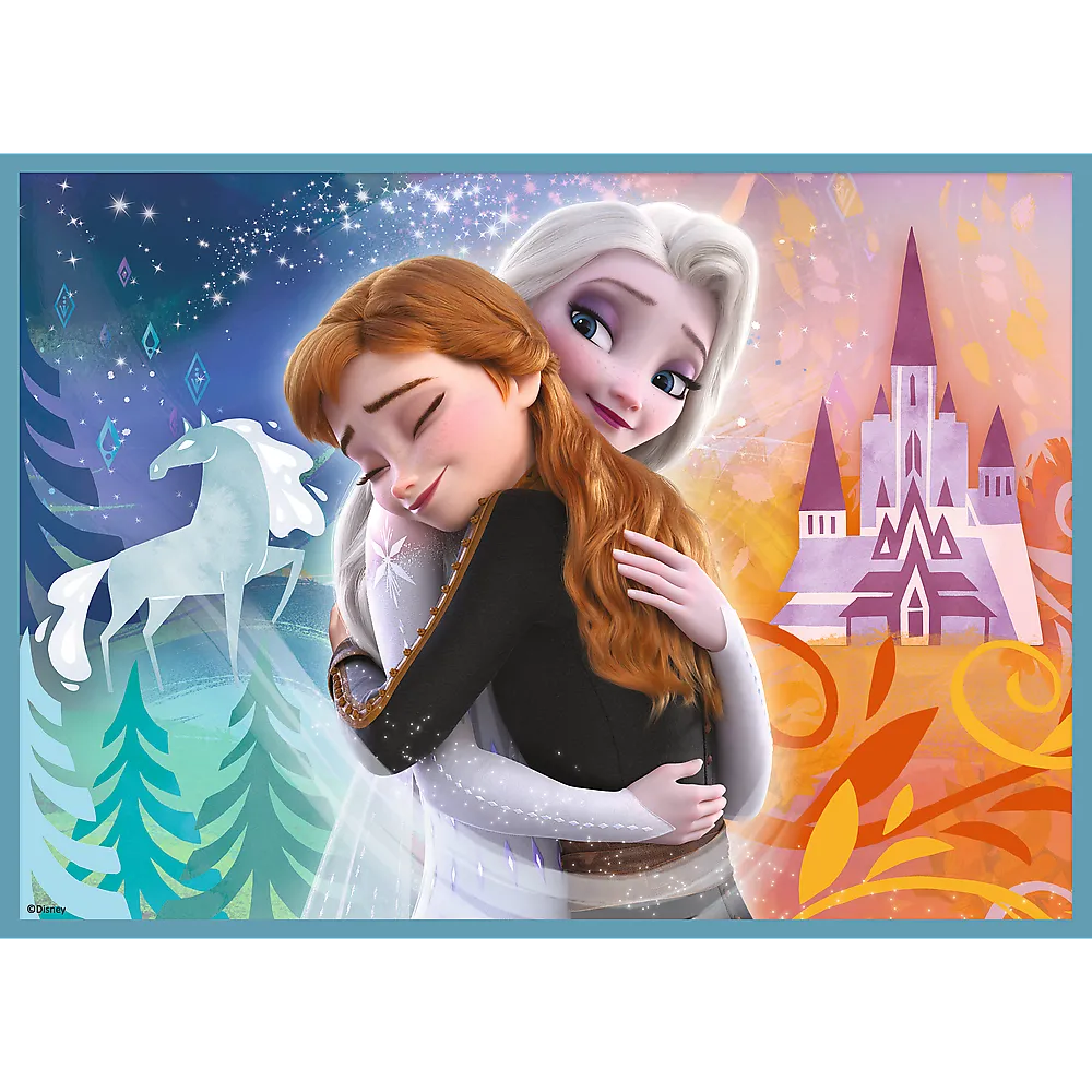 Dėlionės 4in1 „Nuostabus frozen elzų pasaulis“