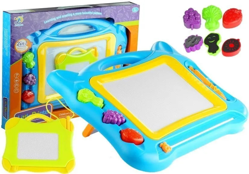 Didelė magiška magnetinė piešimo lenta su antspaudais + mini lenta