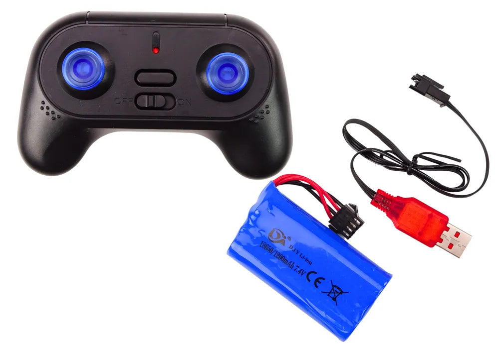 Didelis RC bekelės visureigis 1:6 su guminiais ratais, garsais ir 2.4G valdymu