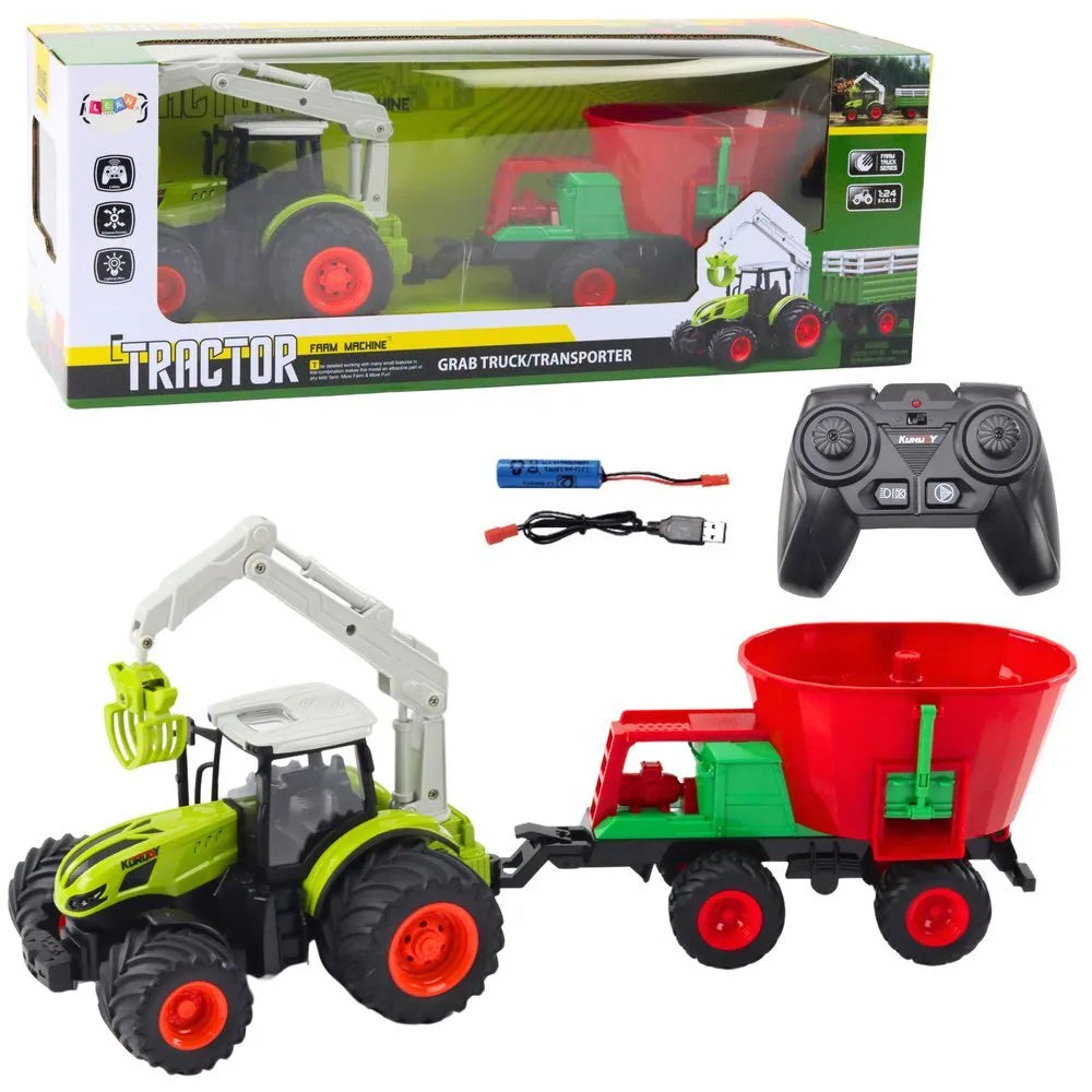 Didelis RC traktorius su sėjama 2in1
