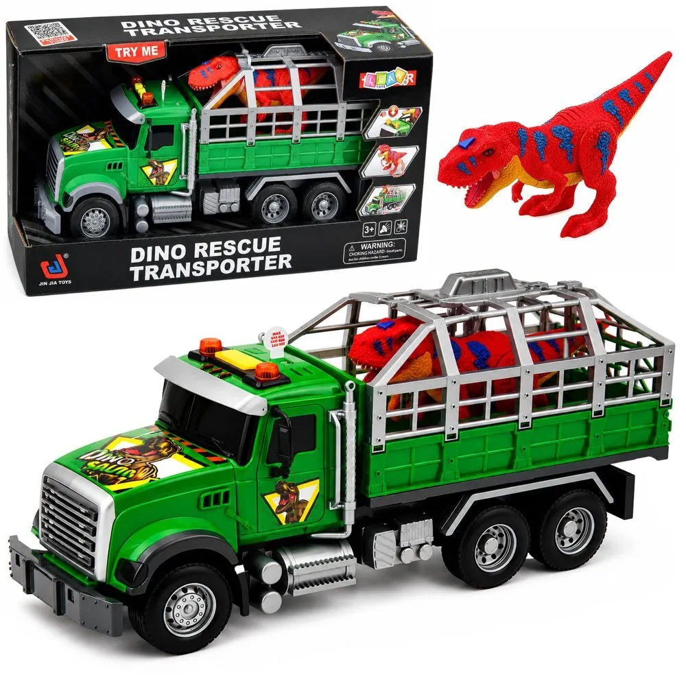 Dinozaurų transporterio sunkvežimis su narvu