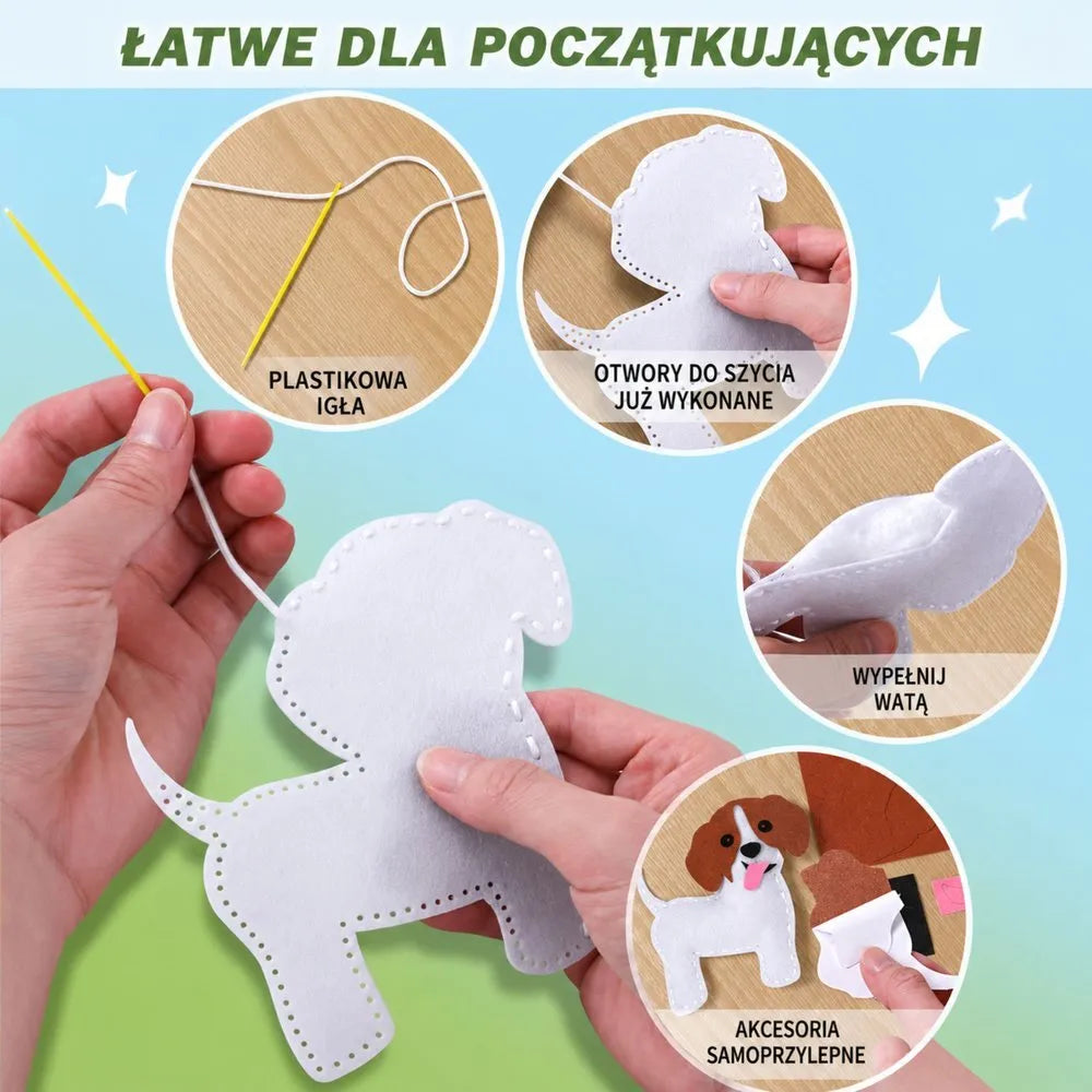 DIY Catties siuvimo rinkinys vaikams – 6 veltinio kačiukai