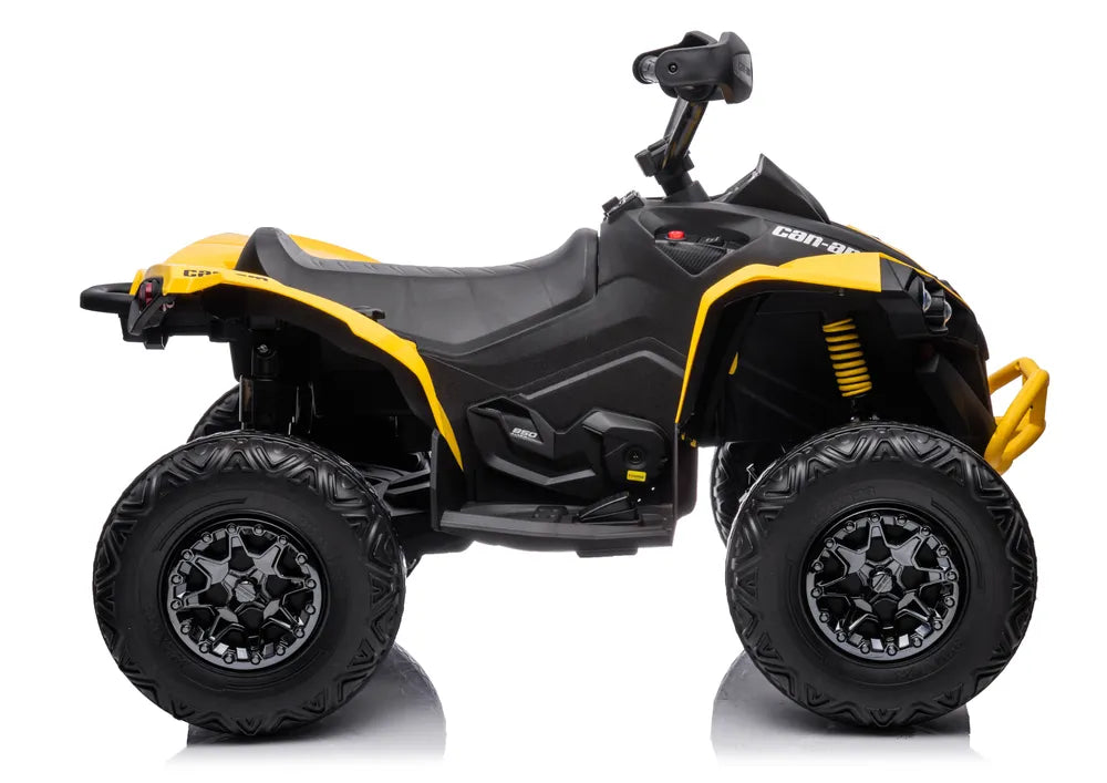 DK‑CA002 12V 10Ah 4×4 geltonas vaikiškas elektrinis keturratis
