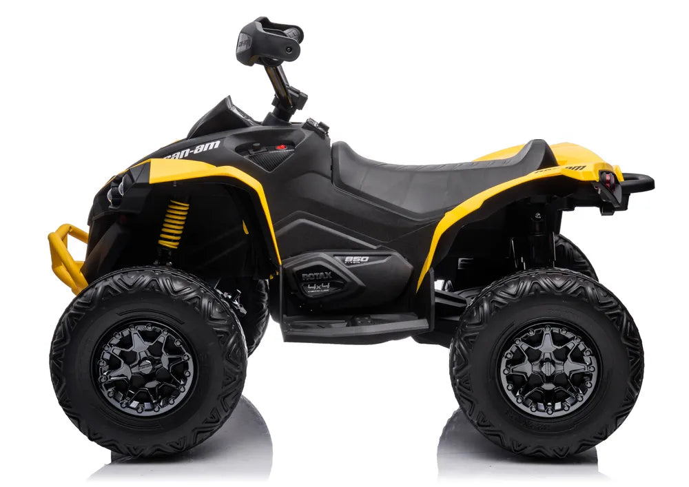 DK‑CA002 12V 10Ah 4×4 geltonas vaikiškas elektrinis keturratis