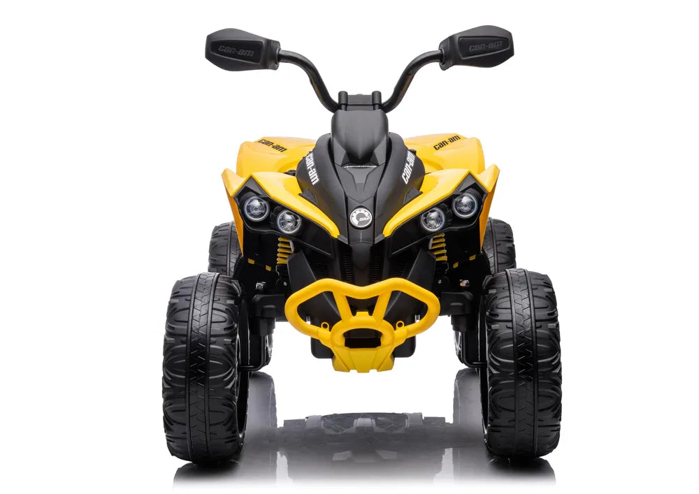 DK‑CA002 12V 10Ah 4×4 geltonas vaikiškas elektrinis keturratis