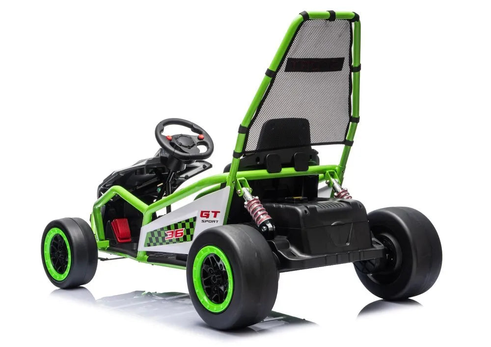 DM‑107 – 24V 7Ah – 2×200W „Mute Motor“ – DRIFT – Žalias