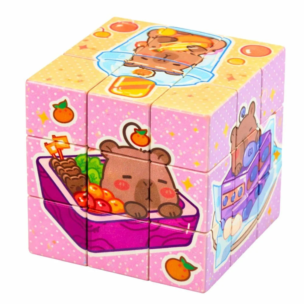 Edukacinis kapibaros loginis kubas – 6×6 cm