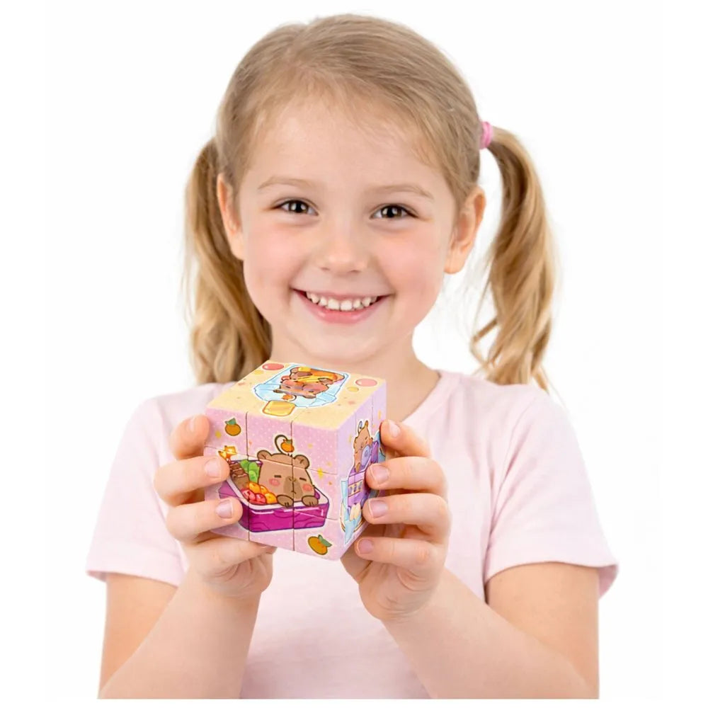 Edukacinis kapibaros loginis kubas – 6×6 cm