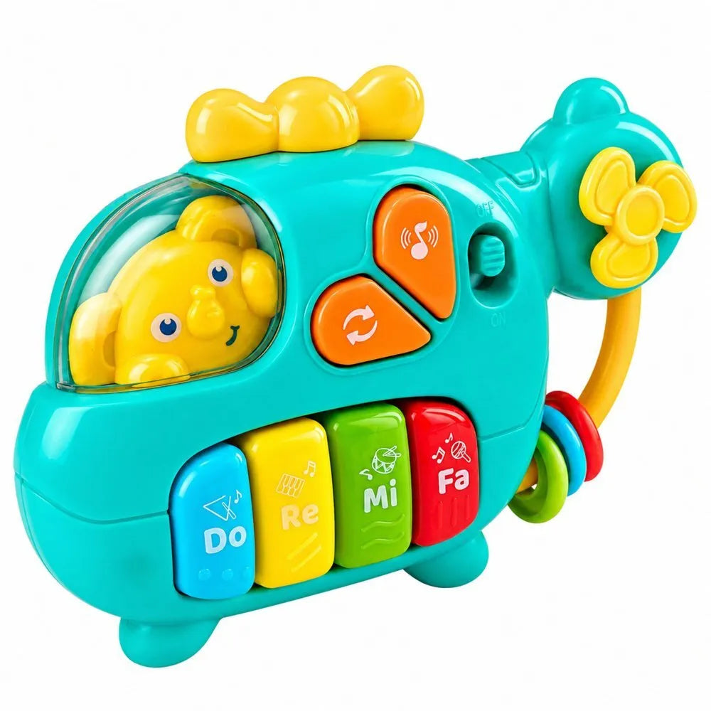 Edukacinis muzikinis sraigtasparnis su pianinu ir garsais