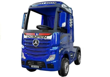 Elektrinis vaikiškas automobilis Mercedes Actros MP4 – mėlynas dažytas